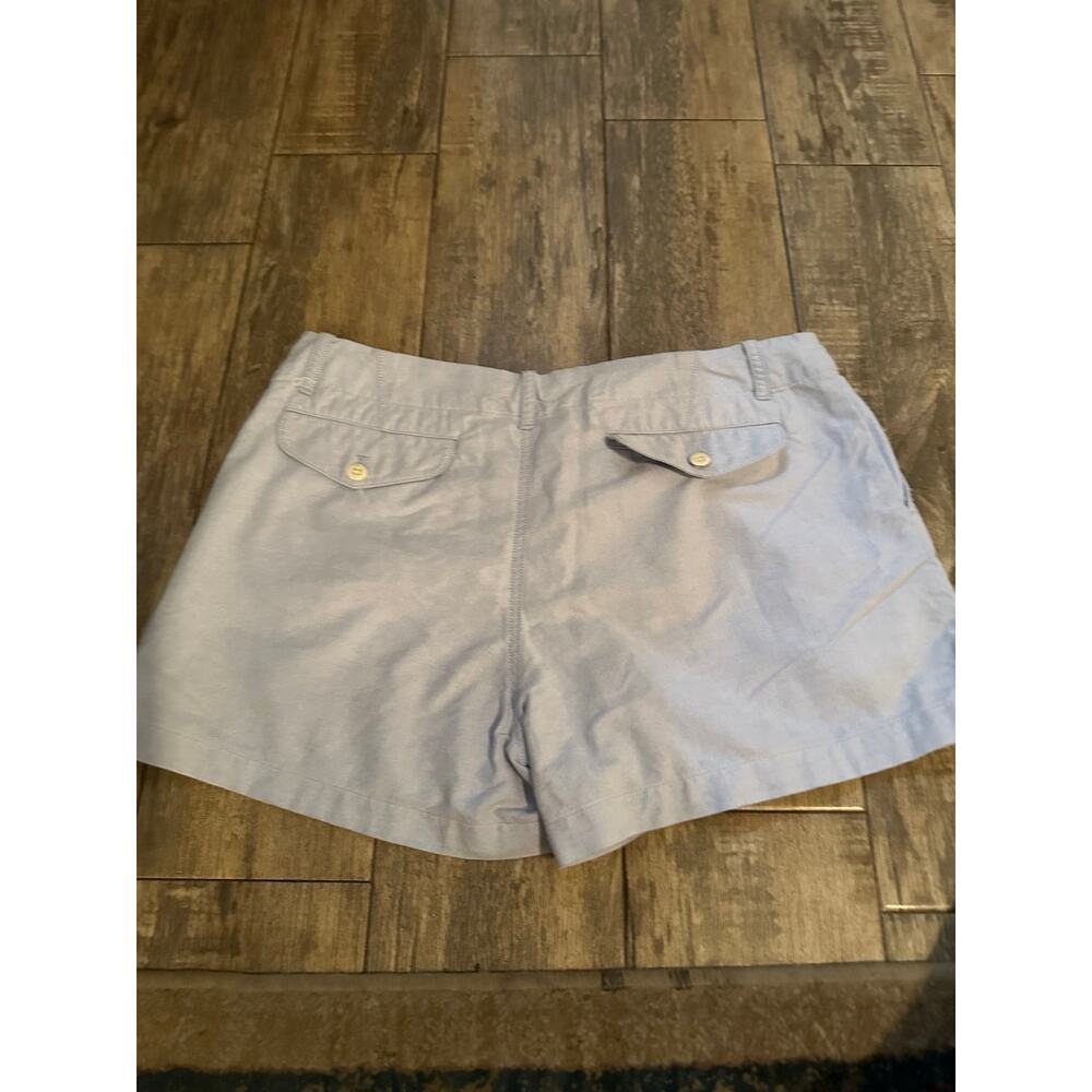 Polo Ralph Lauren Chino Shorts Embroidered Pony Logo Light Blue & White Size 8 - Picture 2 of 6